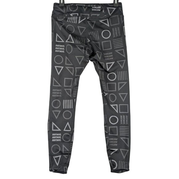 Nike Dri-Fit Leggings Black Power Epic Lux Womens Small Reflective Print Running - Picture 2 of 11